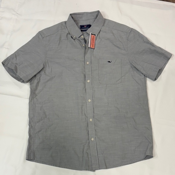 Vineyard Vines Men's Casual Gray Button Down Shirt - Picture 1 of 3